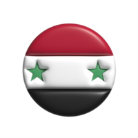 Syrie drapeau. 3d rendre png