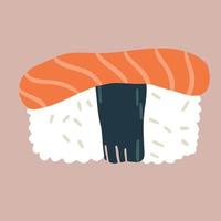 Sushi con atún ,bien para gráfico diseño recurso. vector