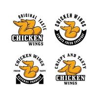 pollo alas vector diseño logo colección