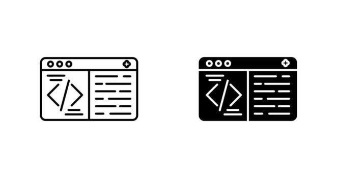 icono de vector de codificación