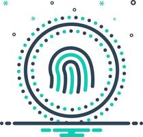 mix icon for finger print vector