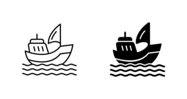 icono de vector de barco