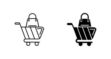 icono de vector de carrito de compras