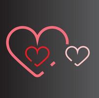 Background black icon heart monther's day. vector