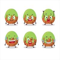 Cartoon character of choco green candy with smile expression vector