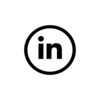 linkedin icono vector diseño. social medios de comunicación icono vector diseño. símbolo diseño