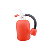 3d render fire extinguisher icon . 3d rendering fire extinguisher illustration. 3d render fire extinguisher on white background. png