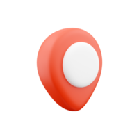 3d render map navigation. 3d rendering navigation direction. 3d render red navigation pin on white background. png