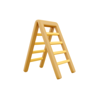 3d geven ladder. 3d renderen ladder Aan wit achtergrond. 3d geven ladder illustratie. png