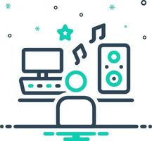 icono de mezcla para compositor vector