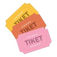 Flat ticket icon vector illustration isolated on white background