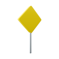 3d render icon two way traffic sign. U S. Two-way traffic sign 3d render cartoon icon on white background. png