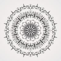 Mandala with a blend of snow and magic circle with additional ornaments vector