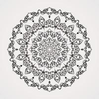Simple mandala with a flower shape with ornaments vector