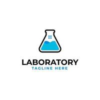 Vector lab house logo design illustration idea