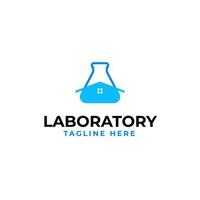 Vector lab house logo design illustration idea