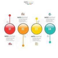 Infographic with 4 steps, options, parts, steps or processes. vector