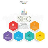 Vector seo search engine optimization banner web icon for business and marketing