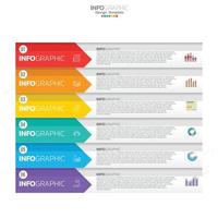 Infographic with 6 steps, options, parts, steps or processes. vector