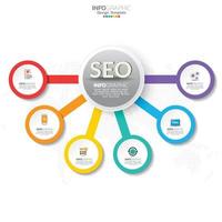 Vector seo search engine optimization banner web icon for business and marketing