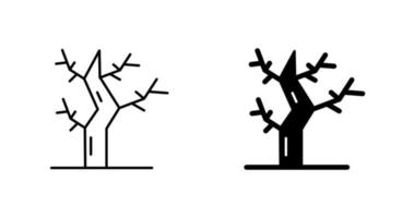 icono de vector de árbol seco