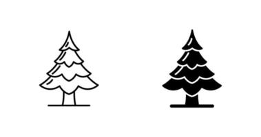 icono de vector de árbol de pino