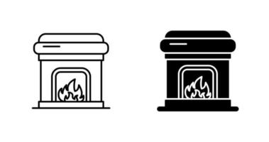 icono de vector de chimenea