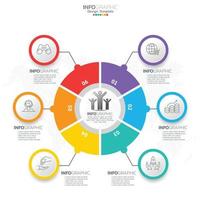 Infographic with 6 steps, options, parts, steps or processes. vector