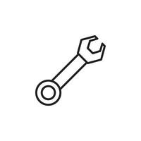 martillo llave inglesa vector para icono sitio web, ui básico, símbolo, presentación