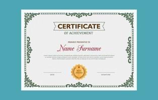 Certificate In Vintage Style vector