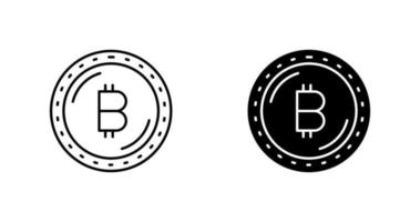 icono de vector de moneda bitcoin