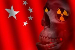 Novel Coronavirus is a virus that is endemic in China and epidemic in other countries, skeleton photo