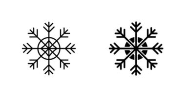 icono de vector de copo de nieve