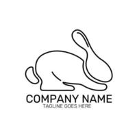 Rabbit. Logo design. Template. Icon. Vector minimalist illustration.