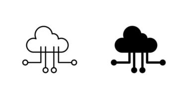 icono de vector de computación en la nube