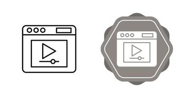 Video Player Vector Icon