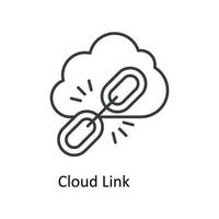 Cloud Link Vector  outline Icons. Simple stock illustration stock