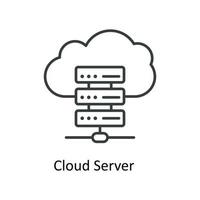 Cloud Server Vector  outline Icons. Simple stock illustration stock