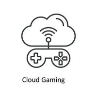 Cloud Gaming Vector  outline Icons. Simple stock illustration stock