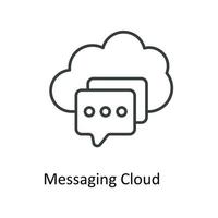 Messaging Cloud Vector  outline Icons. Simple stock illustration stock