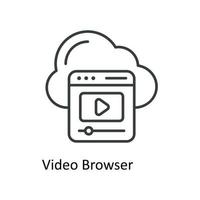 Video Browser Vector  outline Icons. Simple stock illustration stock