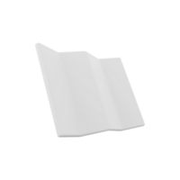 3d render white paper. 3d rendering blank paper. 3D rendering blank paper, icon. png