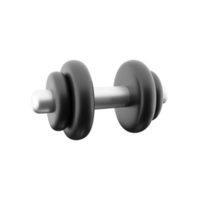 3d le rendu force formation poids levage haltère 3d icône 3d illustration Gym équipement aptitude thème png
