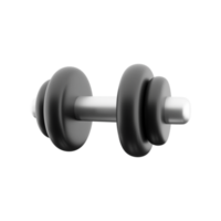 3d interpretazione forza formazione peso sollevamento manubrio 3d icona 3d illustrazione Palestra attrezzatura fitness tema png