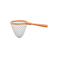 3d render butterfly net. 3d rendering equipment for catching butterfly. 3d render catcher on whitebackground. png