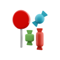 3d rendering sweets. 3D rendering lollipop on white background. 3D rendering candy icon. png