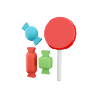 3d rendering sweets. 3D rendering lollipop on white background. 3D rendering candy icon. png