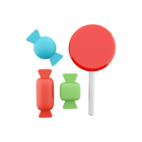 3d rendering sweets. 3D rendering lollipop on white background. 3D rendering candy icon. png