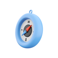 3d render compass. 3d rendering arrow. 3d render north and south on white background. png