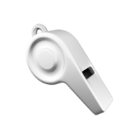 3d render whistle illustration, isolated on white background, 3d illustration, 3d render, whistle icon. png